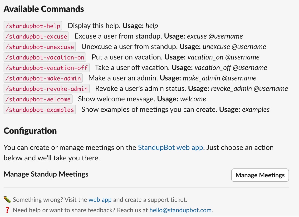 Improved slash commands
